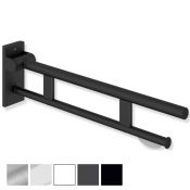 HEWI System 900 - 700mm Mobile Hinged Support Rail Duo, w/ TRH, OPT Leg & Cover Plates - Choice of Finish